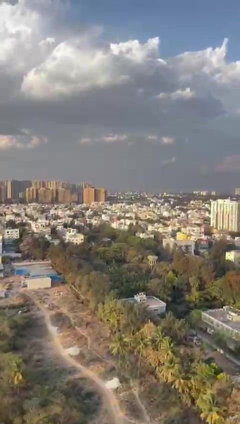 Skyline view from the 24th floor of Purva Atmosphere, Thanisandra Road