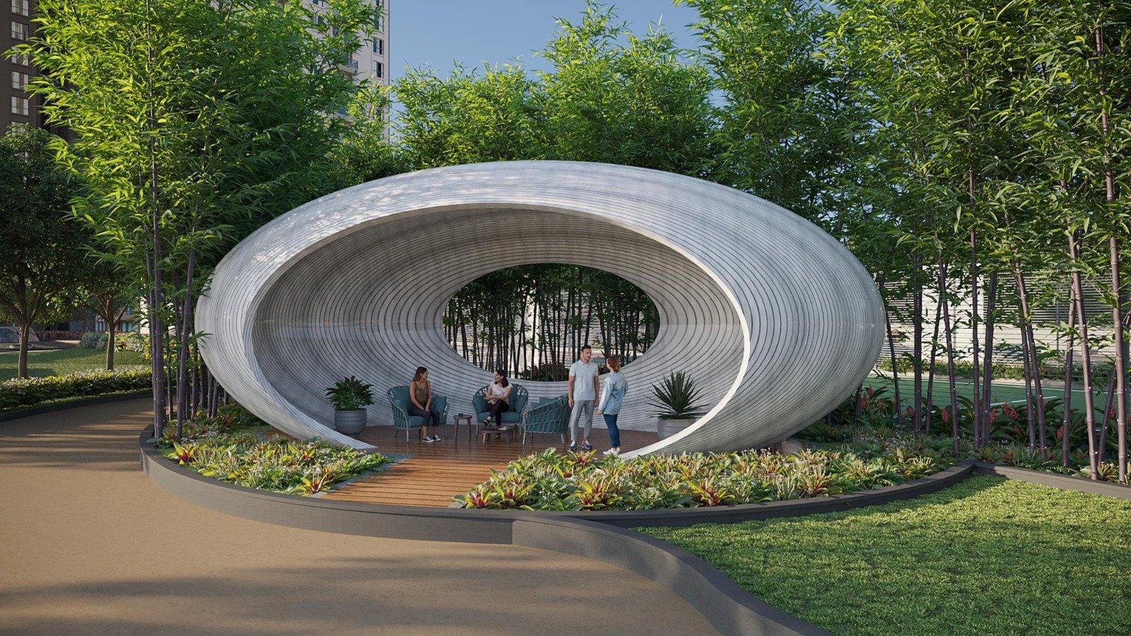 Solcrest bamboo garden pavilion (artist's impression)